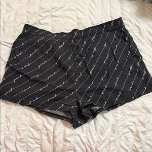 PINK Victoria's Secret Black and White High Waist Shorts